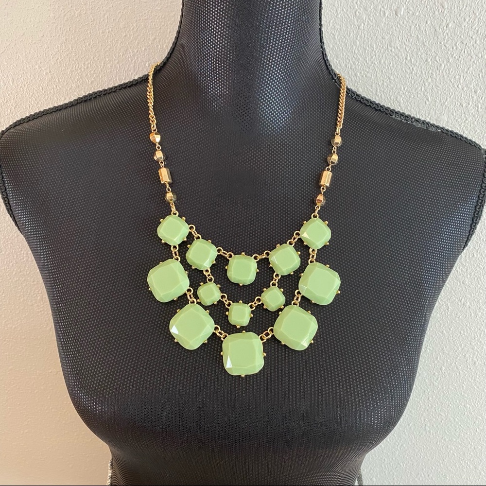 Gold and Aqua Necklace